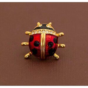 Vintage Lovely Lady Bug Gold Tone Pin by Avon - U20